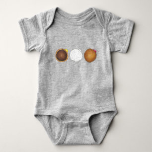 Raspberry Boston Creme Filled Doughnut Doughnut Fo Baby Bodysuit