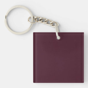 Raspberry Burgundy, Solid Burgundy Keychain