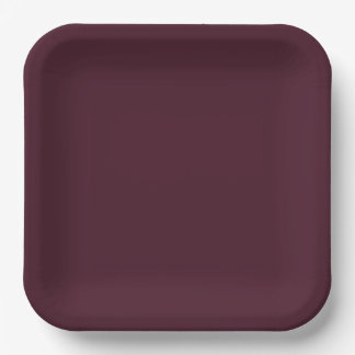 Raspberry Burgundy, Solid Burgundy Paper Plate
