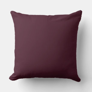 Raspberry Burgundy, Solid Burgundy  Throw Pillow