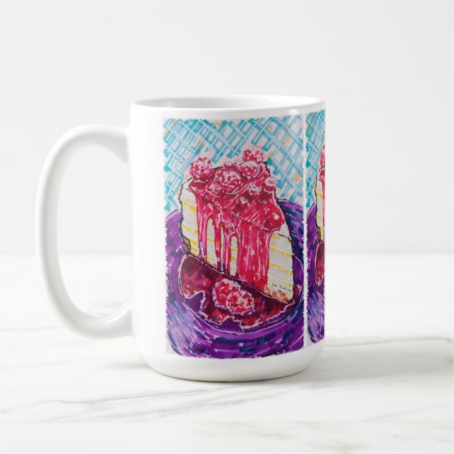 Raspberry Cake Coffee Mug (Left)