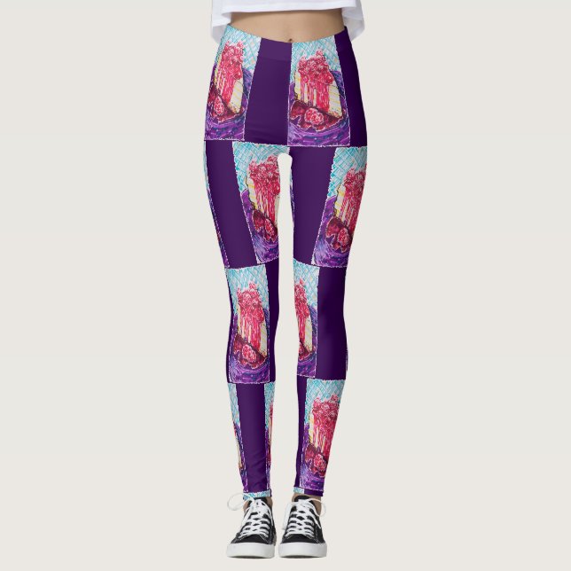 Raspberry Cake Leggings (Front)
