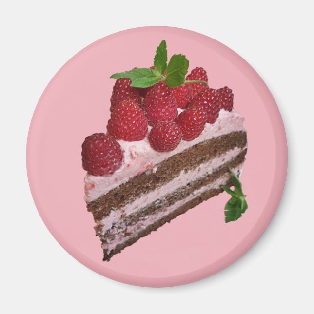 Raspberry Cake Magnet (Front)