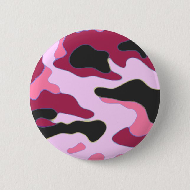 Raspberry Camo 2 Inch Round Button (Front)