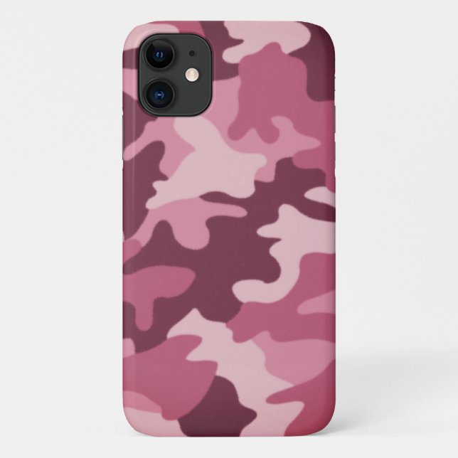 Raspberry Camouflage Case-Mate iPhone Case (Back)