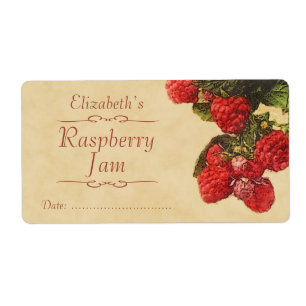 Raspberry Canning label