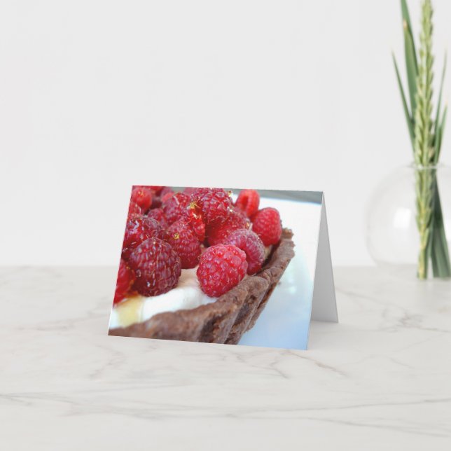 Raspberry-Cardamom Tart Note Card - Customized (Front)