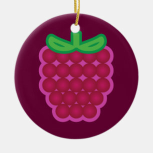 Raspberry Ceramic Ornament