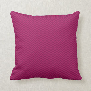 Raspberry Chevron Throw Pillow