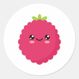 Raspberry Classic Round Sticker