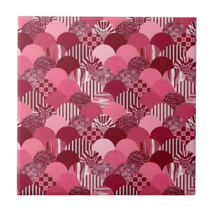 raspberry courtly tiles