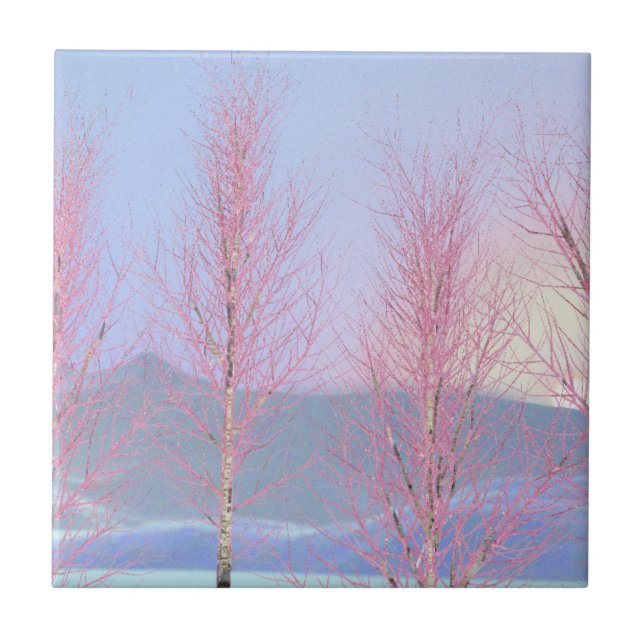 Raspberry Creme Birch Tile (Front)