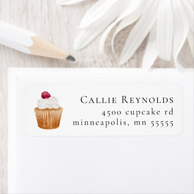 Raspberry Cupcake Return Address (Insitu)