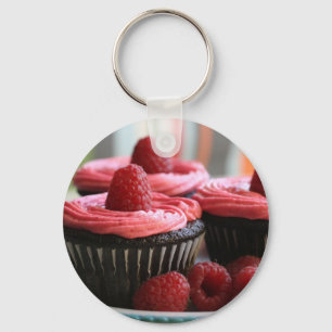 Raspberry Cupcakes Keychain