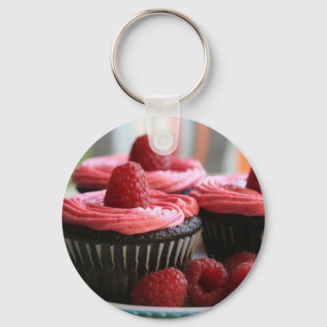 Raspberry Cupcakes Keychain (Front)