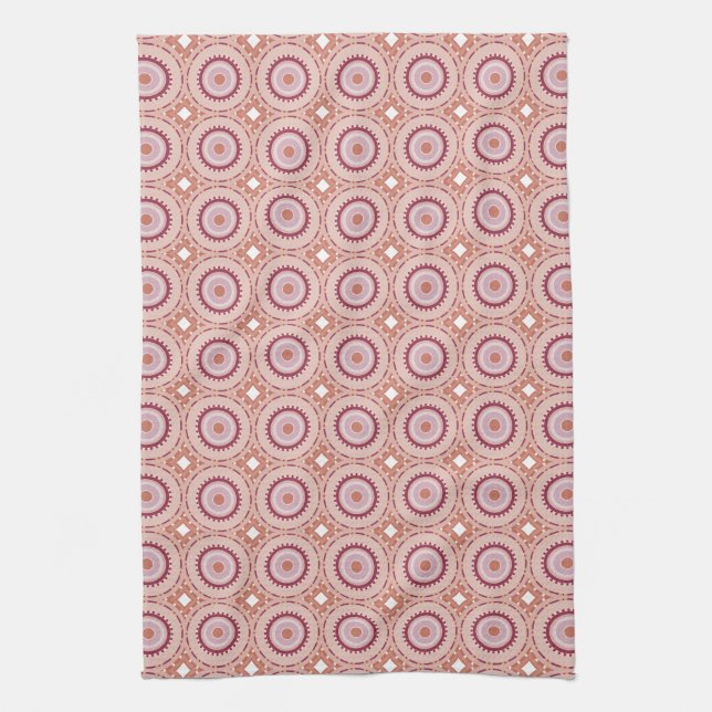 Raspberry Diamonds Kitchen Towel (Vertical)