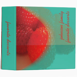 Raspberry, favourite dessert recipes book binder