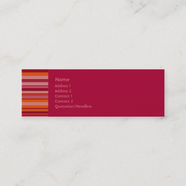 Raspberry Fizz • Profilecard Mini Business Card (Front)