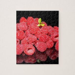 raspberry, food, fruit, berry, ripe, fresh, jigsaw puzzle