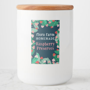 Raspberry Frame Custom Homemade Jam Food Label