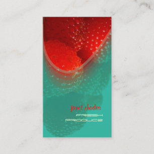 Raspberry, fresh produce business cards