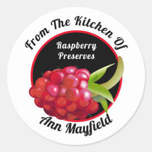 Raspberry Fruit Canning Kitchen Jar Label