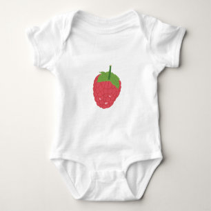 Raspberry Fruit Design Baby Bodysuit