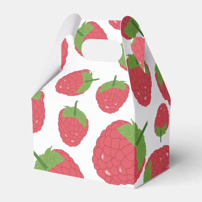 Raspberry Fruit Design Favor Box (Front Side)
