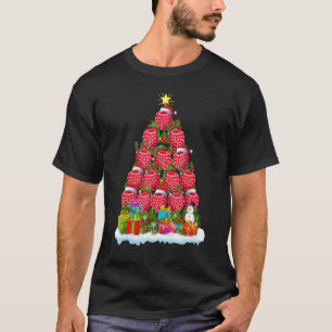 Raspberry Fruit  Xmas Holiday Raspberry Christmas  T-Shirt