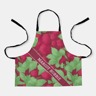 Raspberry Geometric Colourful Personalized Pattern Apron
