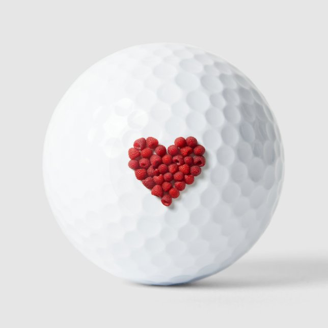Raspberry Heart Golf Balls (Front)