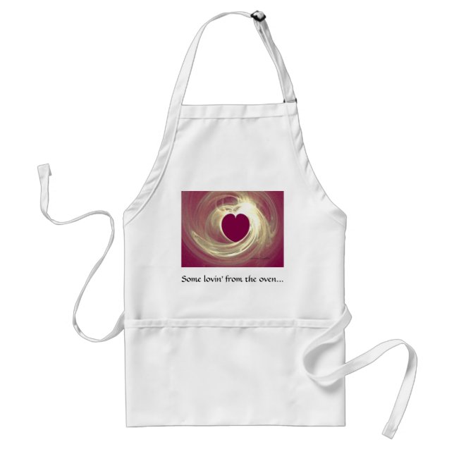 Raspberry Heart Standard Apron (Front)