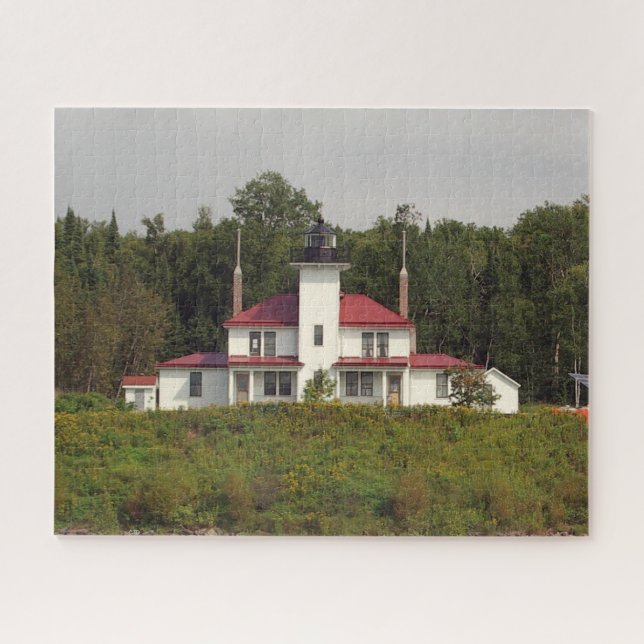 Raspberry Island Lighthouse Jigsaw Puzzle (Horizontal)