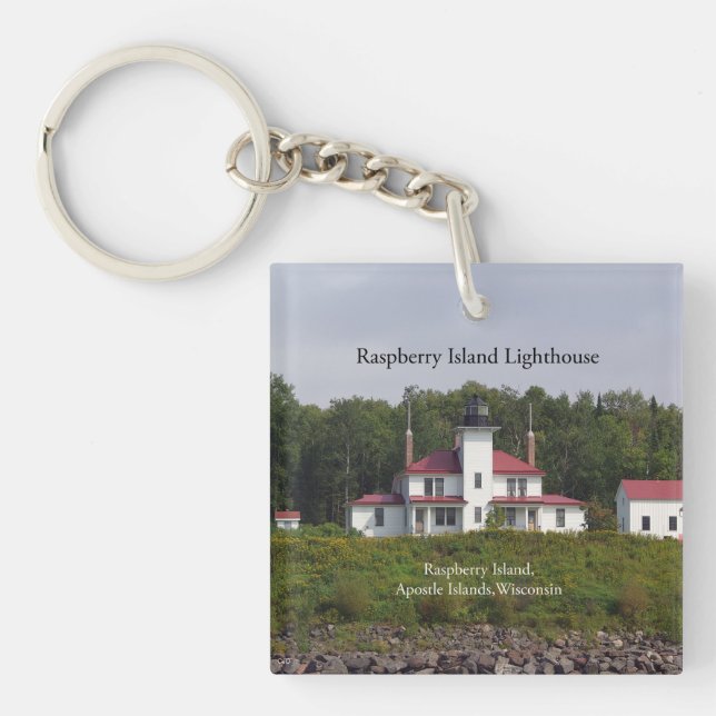 Raspberry Island Lighthouse key chain (Front)