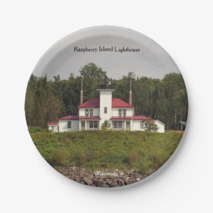 Raspberry Island Lighthouse paper plate
