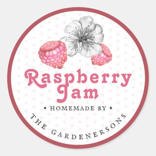 Raspberry Jam Classic Round Sticker (Front)