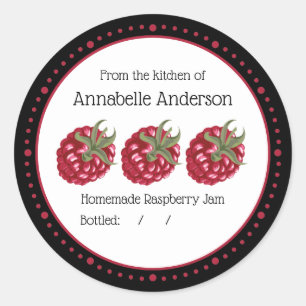Raspberry Jam Label Modern Minimalist Personalize