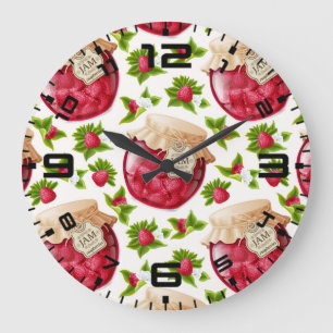 Raspberry Jam Large Clock