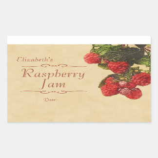 Raspberry jam or canning sticker