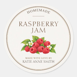 Raspberry Jam Personalized Jar Labels