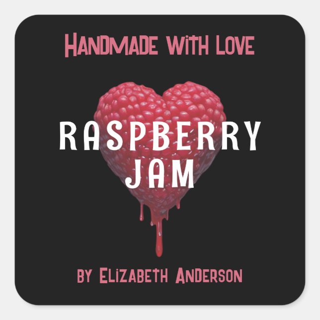 Raspberry Jam Square Sticker (Front)