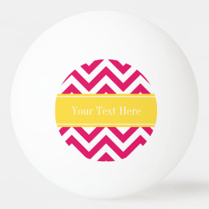 Raspberry Lg Chevron Pineapple Name Monogram Ping Pong Ball