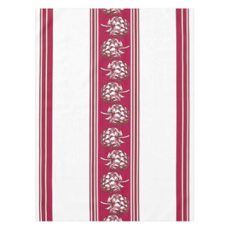 Raspberry Luxury Jacquard Stripes Tablecloth