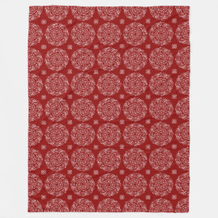 Raspberry Mandala Fleece Blanket