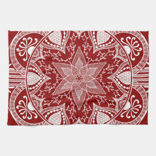 Raspberry Mandala Kitchen Towel