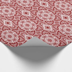 Raspberry Mandala Wrapping Paper