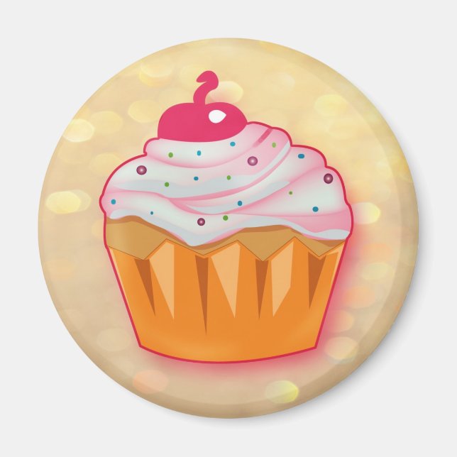 Raspberry muffin magnet (Front)