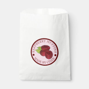 Raspberry Muffins Homemade Made Baked By Berry Favour Bag
