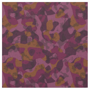 Raspberry, Mulberry, marron and nutmeg camo Fabric