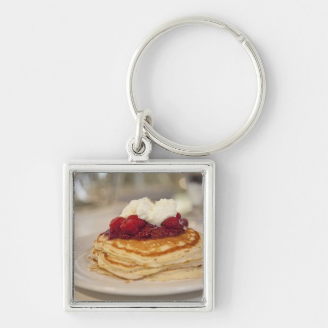 Raspberry pancakes keychain (Front)